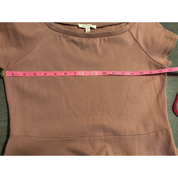 Monteau Solid Pink Dress Stretch Off-Shoulder Dress Size XL - Picture 5 of 6